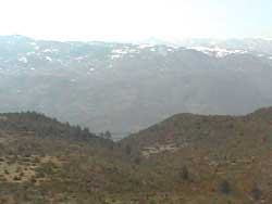 The views of mountains beyond Meteora